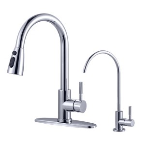 WOWOW Single Handle Pull Down Sprayer Kitchen Faucet with Water Filter Faucet - 1 of 1