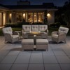 Belord Outdoor All Weather Wicker Patio Furniture Set, 7 Pieces Brown Wicker Patio Furniture Sofa Set with Propane Firepit Table - 3 of 4