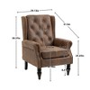 CAVINAS Accent Chair with Sturdy Wood Legs and Wood Frame,Modern Arm Chair for Bedroom,Reading Room - 3 of 4