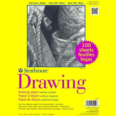 Strathmore 300 Series Drawing Paper, 9 x 12 Inches, 70 lb, 100 Sheets