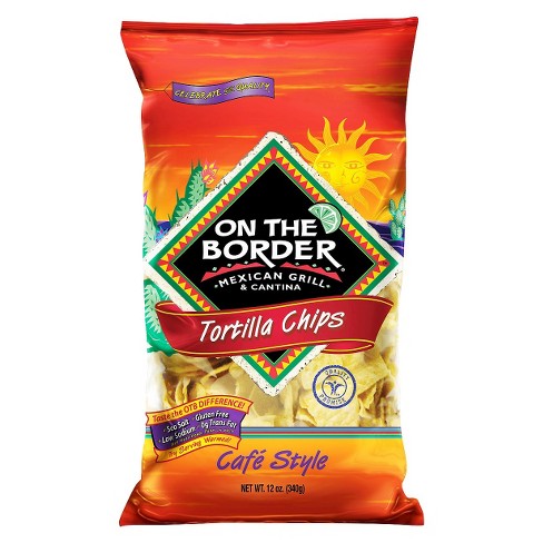 On The Border Café Style Tortilla Chips - 12oz : Target