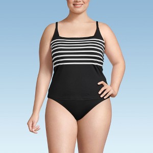 Lands' End Women's Chlorine Resistant Square Neck Tankini Swimsuit Top - 1 of 3