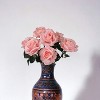 Floral Home 20" Pink Rose Bush - 6-Pieces - 3 of 4