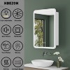 HBEZON Medicine Cabinet with Mirrors and Lights, Recess/Wall Mount Bathroom Cabinet, 3 Mode LED Lights, Anti-Fog, Dimmable, Memory Function - 4 of 4