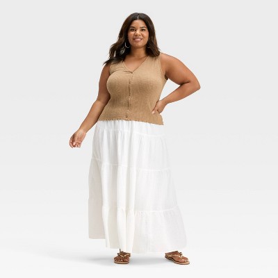 Women's Crinkle Gauze Pull-On Maxi Skirt - Universal Thread | eBay