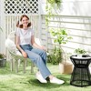 Outsunny Hanging Hammock Chair, Cotton Rope Macrame Swing Chair with Large Cushion, Chain, Steel Frame for Indoor Outdoor Patio Balcony - 3 of 4