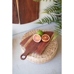 Hanging Cutting Boards, 22.25"D Acacia Wood, Tall, Stained Brown Finish By Kalalou - 1 of 4