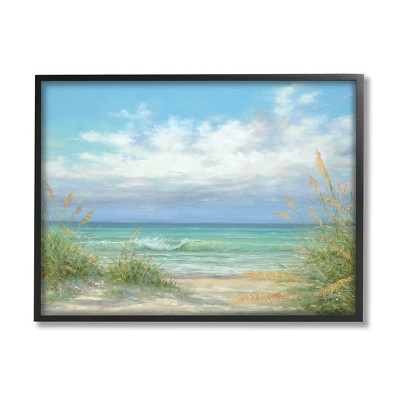 Stupell Industries Sea Shoreline Horizon Scenery Framed Giclee Art
