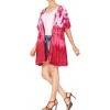 LA LEELA Women's Summer Beach Front Open Cover ups Beachwear Duster Cardigan for Women L-XL Raspberry, Tie Dye - 2 of 4