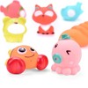 Fun Little Toys 18 PCs Baby Bath Toys - Soft Ocean Animal Squirters & Fishing Net Water Toy Set for Kids - 4 of 4