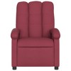 VidaXL Massage Recliner Chair Wine Red Fabric - 4 of 4