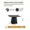 44" Outdoor Square Dining Table for 4, Modern Patio Table with Sintered Stone Top and Aluminum Frame, Ideal for Balcony or Garden – Koiai - 4 of 4