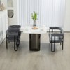 Akoasm Modern Chenille Loveseat With 2 Seater Sofa Couch With Arms Metal Legs-Gray - 4 of 4