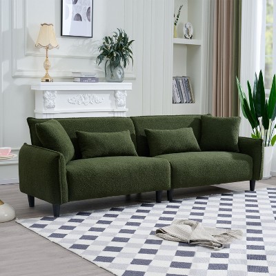 VASIP 97 inch Teddy Velvet Sofa, suitable for living rooms, bedrooms, reception rooms, offices, apartments, and other living spaces.