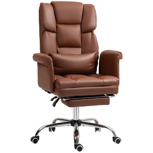 NicBex PU Leather Adjustable Height Swivel Executive Office Chair with Footrest and Lumbar Support for Work Study - 1 of 4