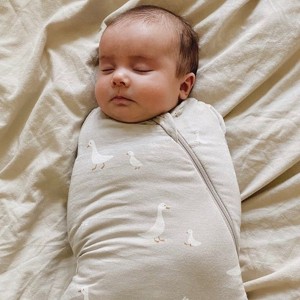 günamüna® Baby Bamboo Rayon Swaddle Bag with DIAPER-ZiP 2.6 TOG - Goose - 0-3 Months - 1 of 4