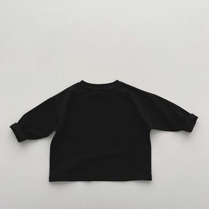 MyKids-Usa Baby Boy And Girl Solid Color Pullover Design Long-Sleeved Tops - 1 of 4