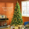 HOMCOM 7.5 FT PreLit Artificial Christmas Tree with Realistic Branches, 500 Warm White LED Lights and 1346 Tips, Green - 4 of 4