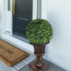 2 PCS 12¡± Artificial Plant Topiary Ball with Pot, Faux Boxwood Balls with LED, Topiary Balls Artificial Outdoor Set of 2 for Backyard, Balcony - 4 of 4