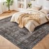 Washable Hallway Runner Rug, Vintage Oriental Floral Low Pile Carpet, Non-Slip & Stain Resistant - 4 of 4
