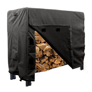 KHOMO GEAR Log Rack Cover – Heavy-Duty Waterproof Firewood Cover for Outdoor Log Storage – Durable, Weatherproof Firewood Rack Protector – Black - 1 of 1