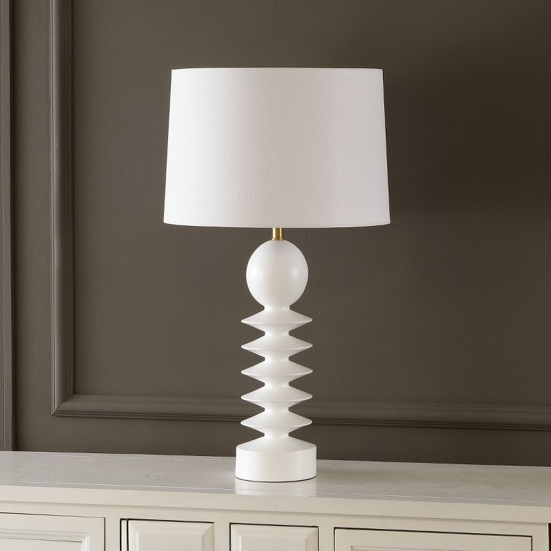 Loza 27 Inch Resin Table Lamp -  White Washed - Safavieh., 2 of 5