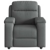 vidaXL Recliner Chair in Dark Gray Fabric - Manual Armchair with Side Pocket for Living Room/Lounge - 3 of 4