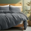 Peace Nest Linen Cotton Blend Duvet Cover Set, Durable, Breathable & Moisture-Wicking, 3 Piece Bedding Set with Pillow Shams - 2 of 4