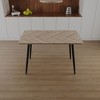 Okak 47.24Inch Modern Rectangle Dining Table, Minimalist Kitchen Table with Metal Legs for Dining Room, Living Room - 3 of 4
