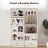 Skyzoo 5-Tier Glass Display Cabinet with LED Lights & Adjustable Shelves & 1 Drawer, Curio Cabinet for Home & Office - 3 of 4