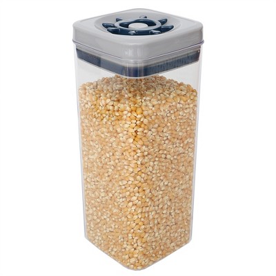 Michael Graves Design Twist ‘N Lock Square 3.1 Liter Clear Plastic Canister, Indigo