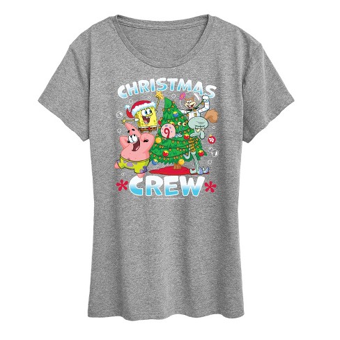 Women's - SpongeBob SquarePants - Christmas Crew Short Sleeve Graphic T-Shirt - image 1 of 4