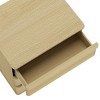 Gulches 26" Molly 3-Drawer Nightstand, Natural Oak with Wood Pulls, Pedestal Base, MDF Bedside Table for Bedroom Living Room (26"L x 20.9"D x 24"H) - 2 of 4