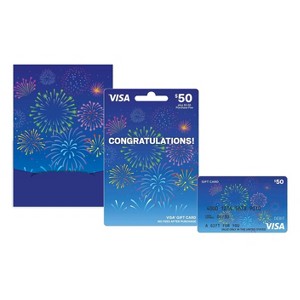 Visa Congrats Gift Card & Gift Envelope - $50 + $5 Fee - 1 of 2