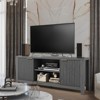 59" TV Stand for TVs Up to 65 Inches, Mid Century Modern Media Console with Storage Cabinets & Open Shelves - 3 of 4