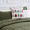 Christmas Holiday Embroidered Throw Pillow - Great Bay Home - 3 of 4