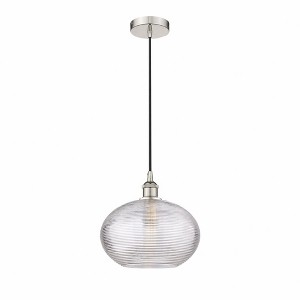 Ithaca - 1 Light Cord Hung Mini Pendant In Industrial Style-10.75 Inches Tall and 12 Inches Wide - 1 of 1