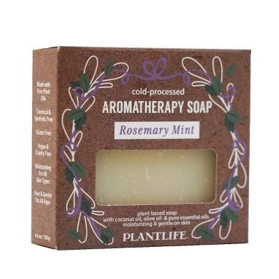 Plantlife Rosemary Mint Bar Soap – Moisturizing, Soothing, Handcrafted, Plant-Based – Made in California, 4.5oz