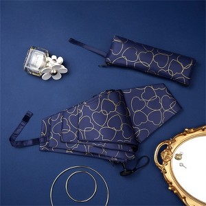 Clotth Folding Umbrella for Rain - Light and Portable, Rain or Shine, Manual Operation, Fiber Sun Umbrella, Vinyl Print - 1 of 4