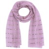 CTM Women's Sheer Sparkling Metallic Stripe Lightweight Scarf - 4 of 4
