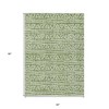 Green And Ivory Geometric Washable Indoor Outdoor Area Rug - 3 of 4
