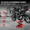 1100 Lbs Steel Wide Deck Motorcycle Lift ATV Scissor Jack with Dolly & Hand Crank for Cruiser, Dirt Bike, Non-Slip Platform, Garage Repair Stand - 4 of 4