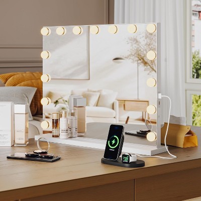 Vanity Mirror with Lights, LED Makeup Mirror with 3 Color Modes, Touch Control & 360° Rotation, for Bedroom & Tabletop Use