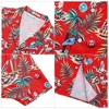 BLUEMING Men's Hawaiian Shirt Short Sleeve Floral Button Down Shirts Hot Holiday Beach Shirts - 4 of 4