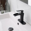 BWE Waterfall Single Hole Single-Handle Low-Arc Bathroom Faucet With Deck Plate - 2 of 4