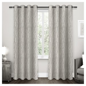 Set Of 2 Forest Hill Woven Blackout Curtain Panels - Exclusive Home - 1 of 4