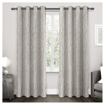 Set Of 2 Forest Hill Woven Blackout Curtain Panels - Exclusive Home