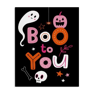 Stupell Industries Boo To You Smiling Halloween Elements Canvas Art - 1 of 4