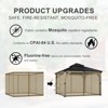 Aoodor Gazebo Replacement Netting Screen, Universal Gazebo 4-Panel Mosquito Net Sidewalls with Double Zippers for Outdoor Patio - 4 of 4