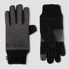 Isotoner Men's Quilted Stretched Knitted Gloves - 2 of 2
